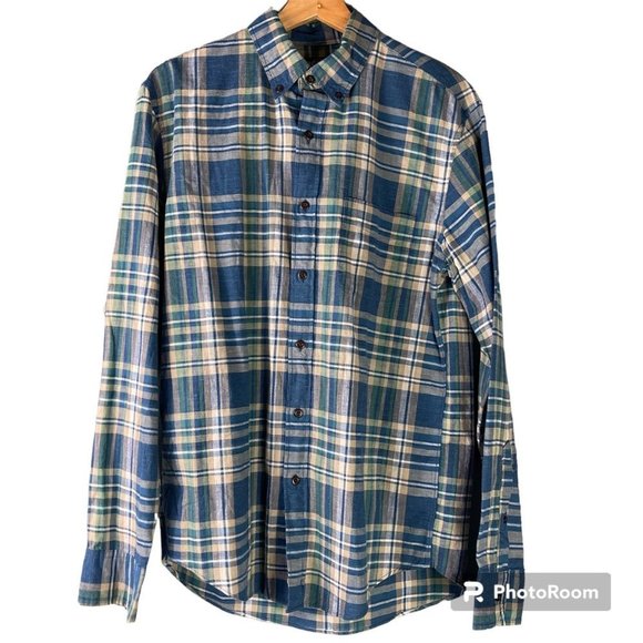 J. Crew Other - J. Crew Mercantile Mens Button Down Size M Plaid 100% Cotton